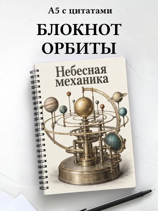 Блокнот Небесная механика с мотивирующими цитатами