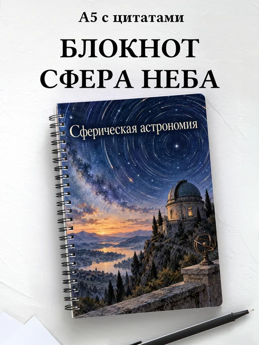 Блокнот Сферическая астрономия с мотивирующими цитатами