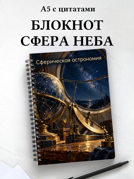 Блокнот Сферическая астрономия с мотивирующими цитатами