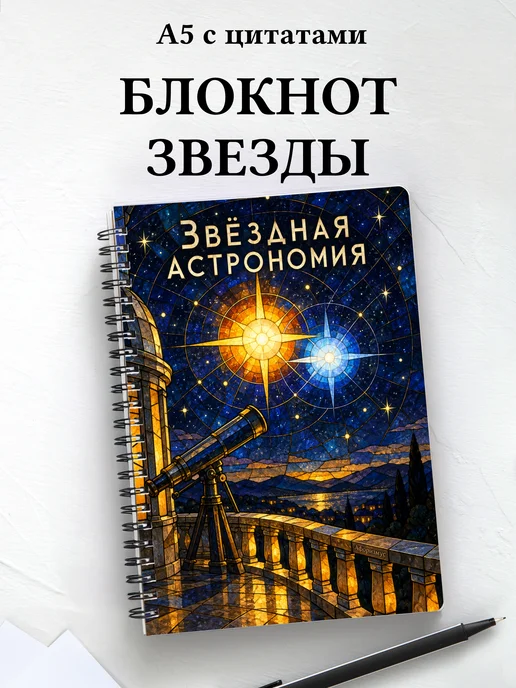 Блокнот Звёздная астрономия с мотивирующими цитатами
