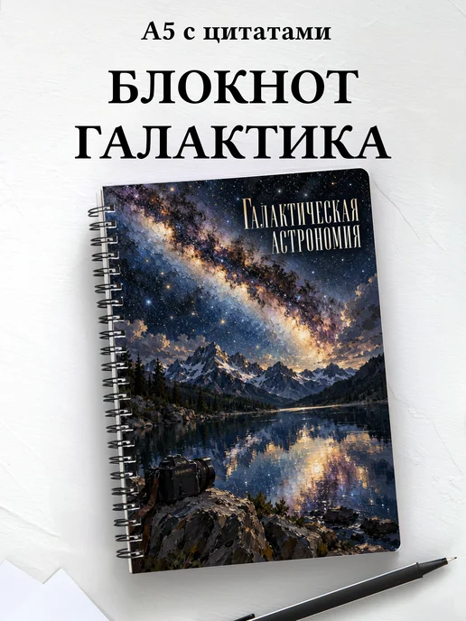 Блокнот Галактическая астрономия с мотивирующими цитатами