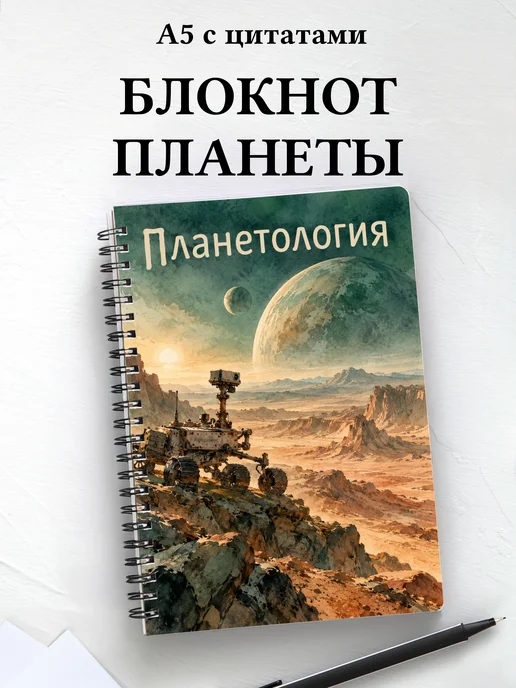 Блокнот Планетология с мотивирующими цитатами