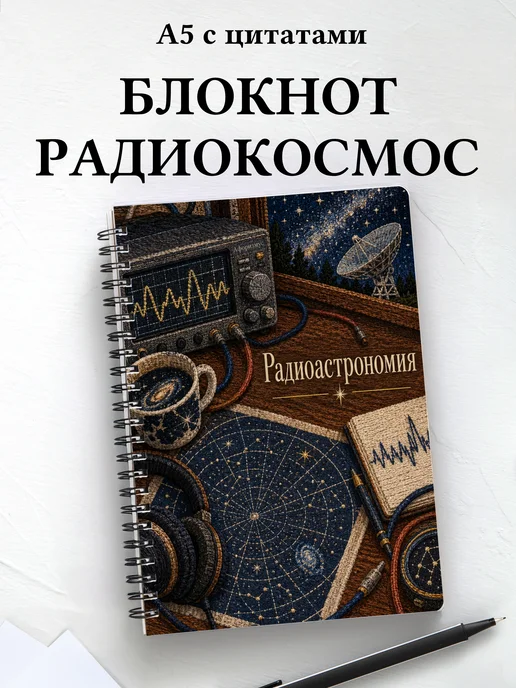 Блокнот Радиоастрономия с мотивирующими цитатами
