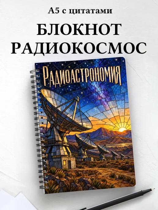 Блокнот Радиоастрономия с мотивирующими цитатами