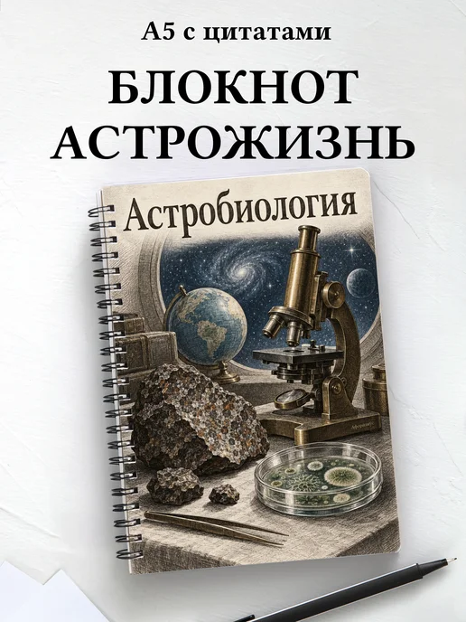 Блокнот Астробиология с мотивирующими цитатами