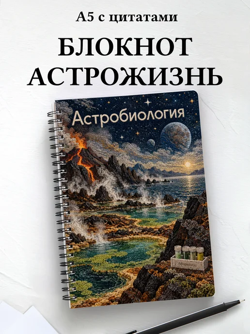 Блокнот Астробиология с мотивирующими цитатами