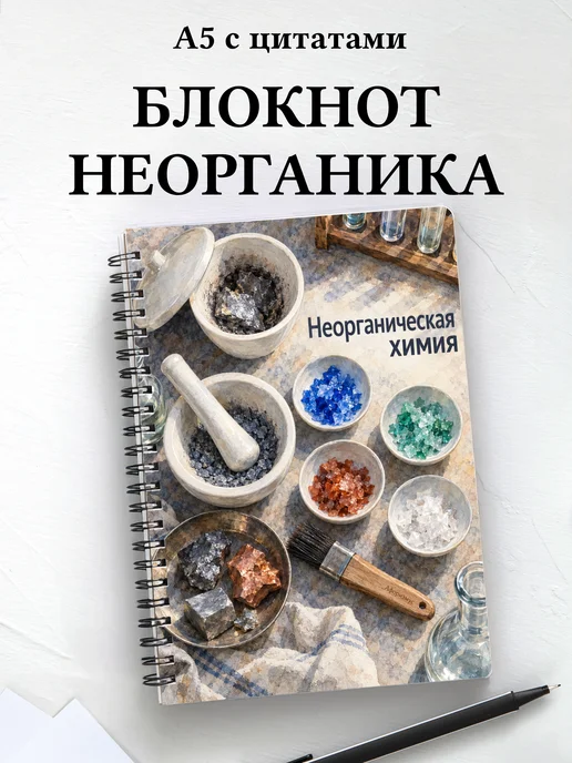 Блокнот Неорганическая химия с мотивирующими цитатами