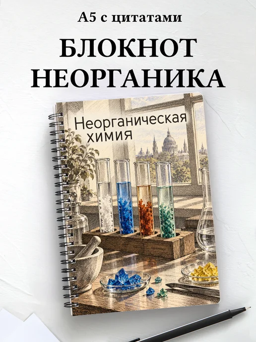 Блокнот Неорганическая химия с мотивирующими цитатами