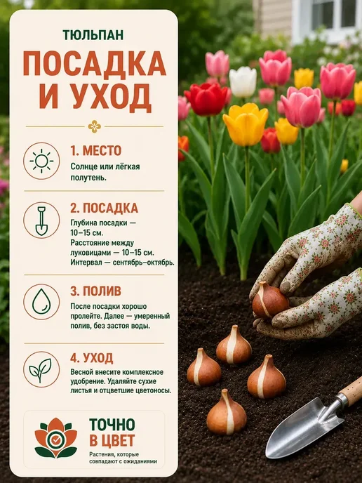 САД ГАРАНТ Луковицы тюльпанов Мельбурн Лео 5 шт, 5 шт, фото 2