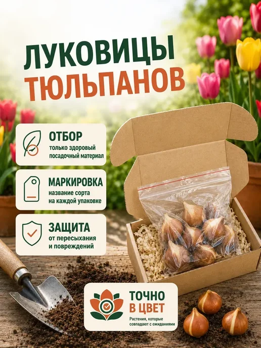 САД ГАРАНТ Луковицы тюльпанов Бумальди 5 шт, 5 шт, фото 3