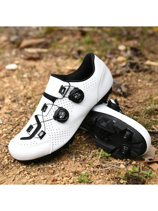 AILIDUN Мужские Велотуфли Для MTB Из Дышащей Кожи, Совместимые С Пед, черный, фото 4
