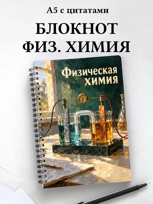 Блокнот Физическая химия с мотивирующими цитатами
