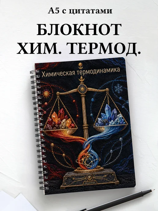 Блокнот Химическая термодинамика с мотивирующими цитатами