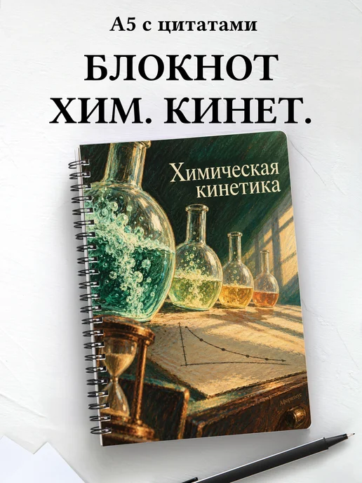 Блокнот Химическая кинетика с мотивирующими цитатами