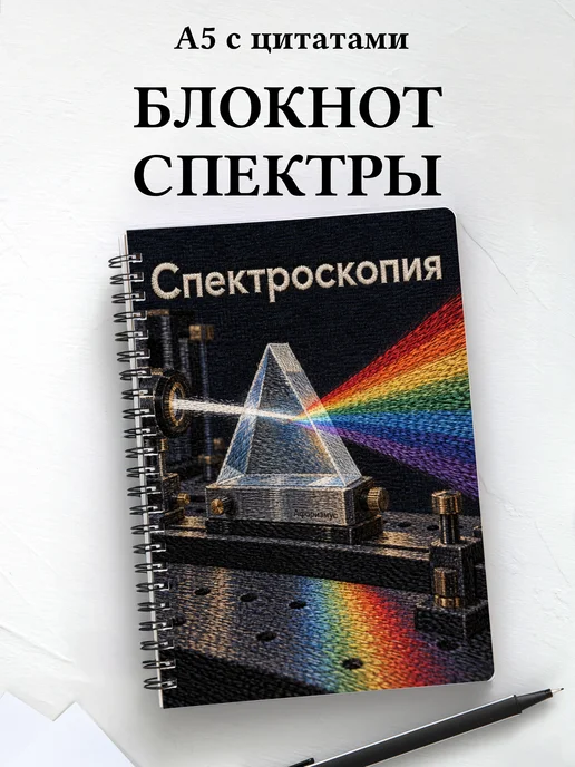 Блокнот Спектроскопия с мотивирующими цитатами