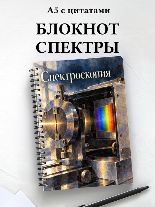 Блокнот Спектроскопия с мотивирующими цитатами