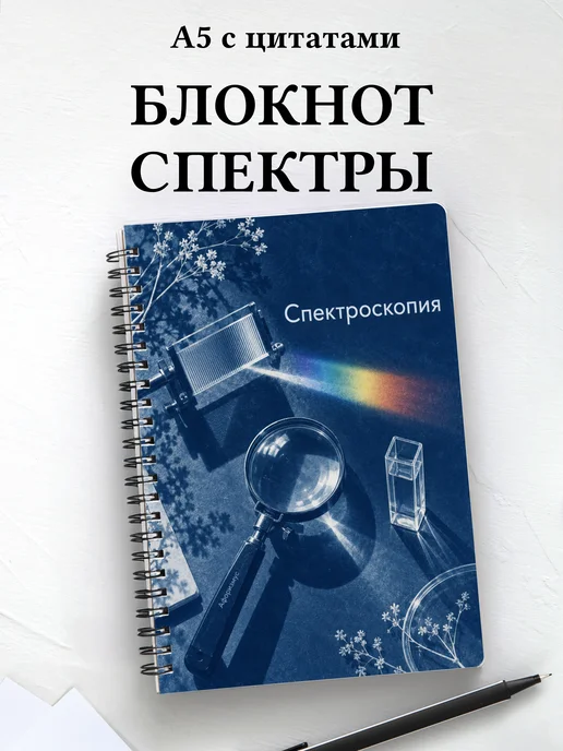 Блокнот Спектроскопия с мотивирующими цитатами