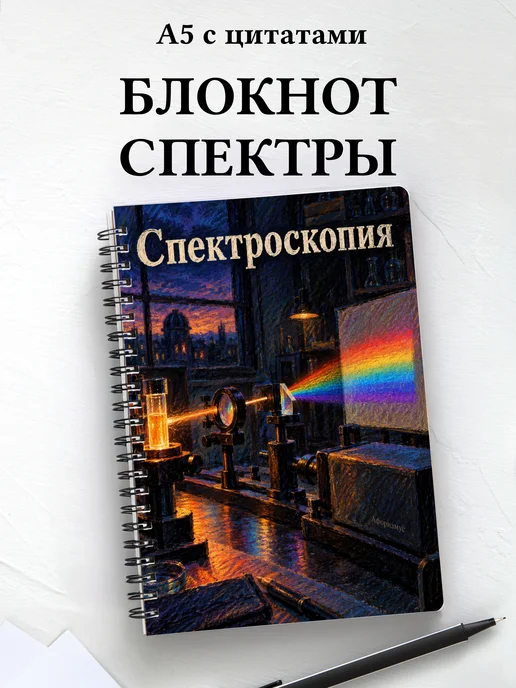 Блокнот Спектроскопия с мотивирующими цитатами