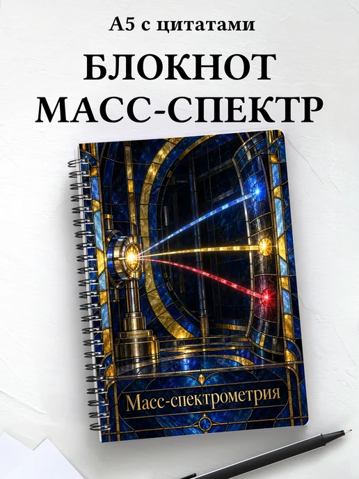 Блокнот Масс-спектрометрия с мотивирующими цитатами