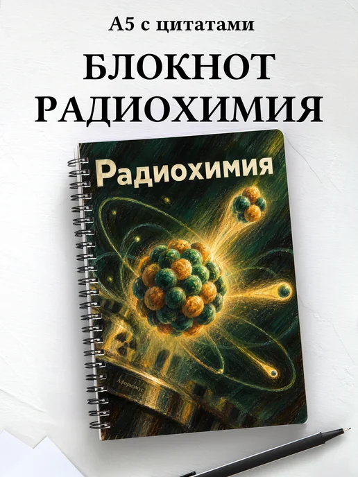Блокнот Радиохимия с мотивирующими цитатами