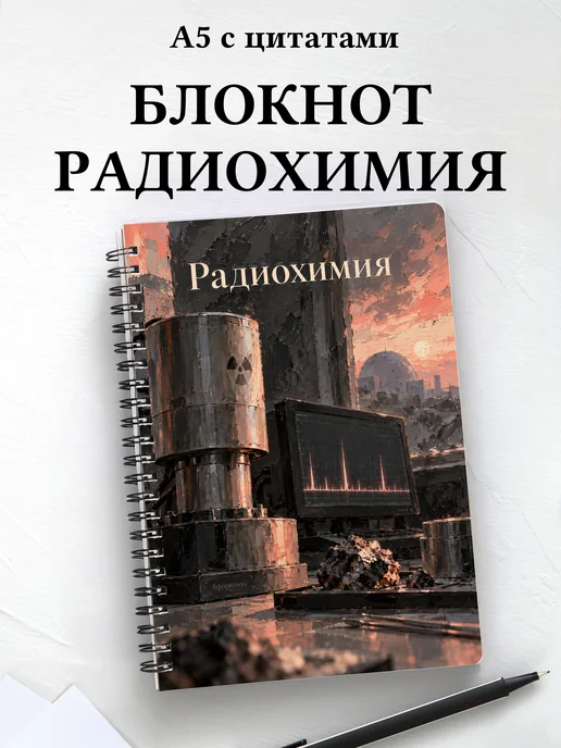 Блокнот Радиохимия с мотивирующими цитатами