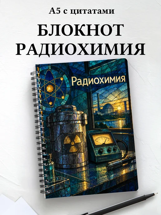 Блокнот Радиохимия с мотивирующими цитатами