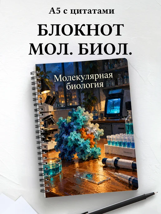 Блокнот Молекулярная биология с мотивирующими цитатами