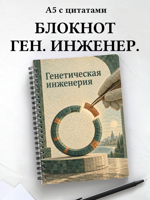 Блокнот Генетическая инженерия с мотивирующими цитатами