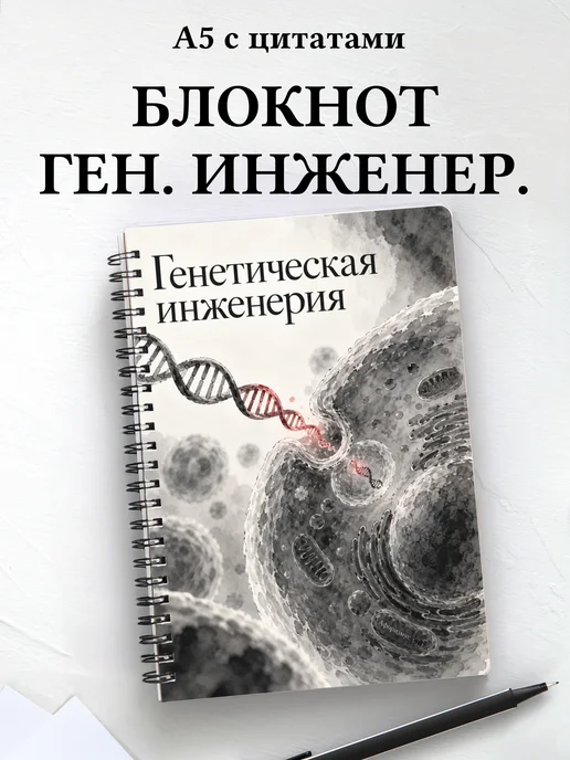 Блокнот Генетическая инженерия с мотивирующими цитатами