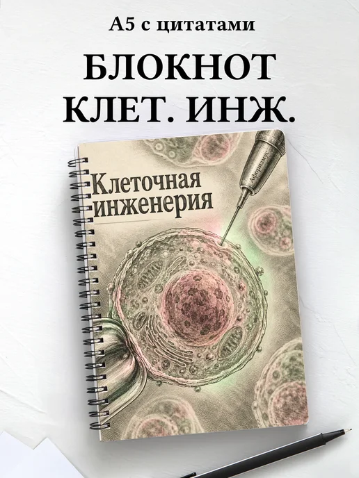 Блокнот Клеточная инженерия с мотивирующими цитатами