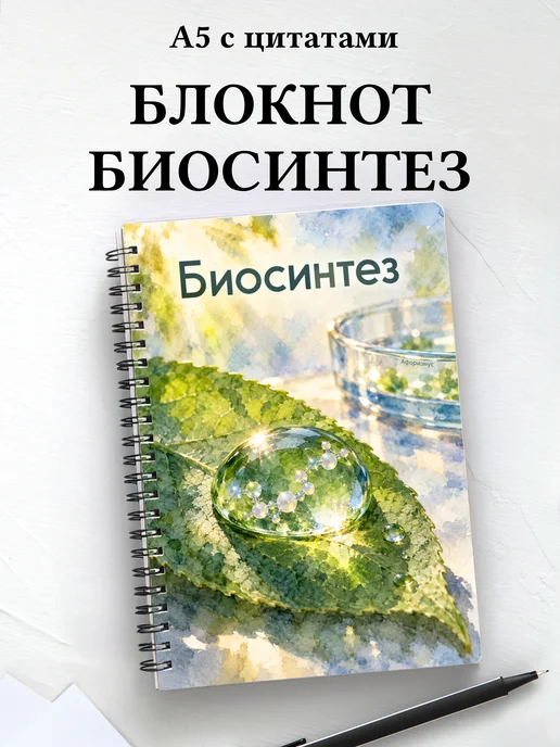 Блокнот Биосинтез с мотивирующими цитатами