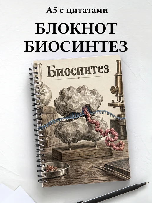 Блокнот Биосинтез с мотивирующими цитатами