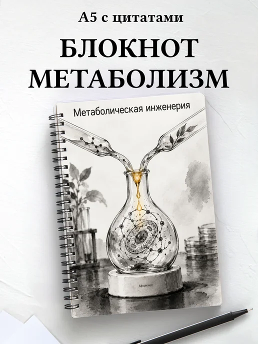 Блокнот Метаболическая инженерия с мотивирующими цитатами