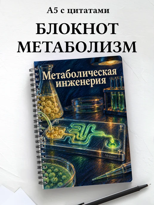 Блокнот Метаболическая инженерия с мотивирующими цитатами