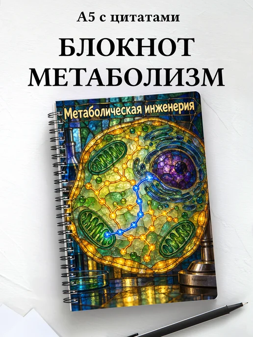 Блокнот Метаболическая инженерия с мотивирующими цитатами