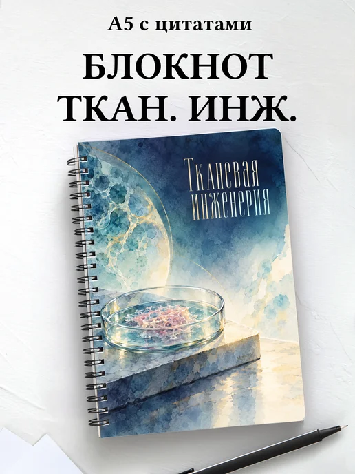 Блокнот Тканевая инженерия с мотивирующими цитатами