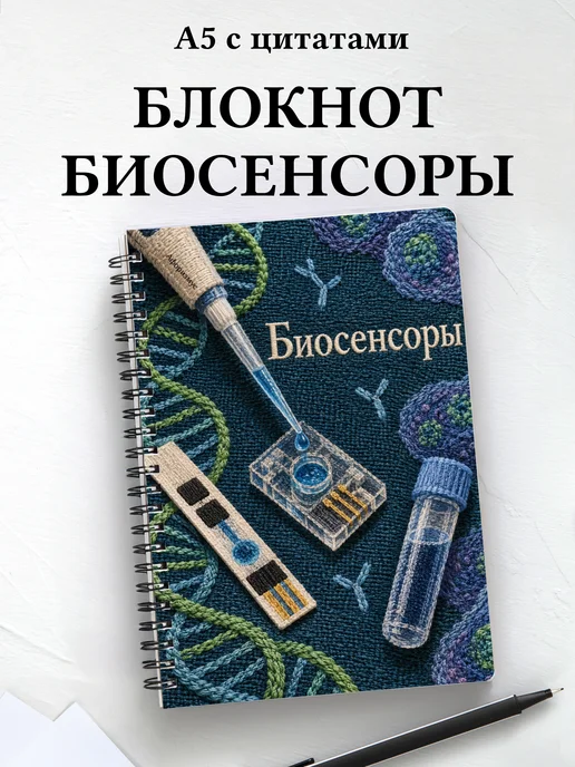 Блокнот Биосенсоры с мотивирующими цитатами