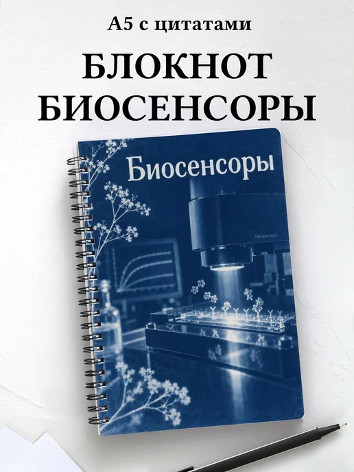 Блокнот Биосенсоры с мотивирующими цитатами