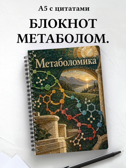 Блокнот Метаболомика с мотивирующими цитатами