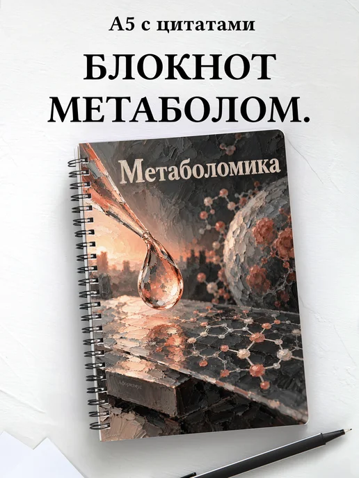 Блокнот Метаболомика с мотивирующими цитатами
