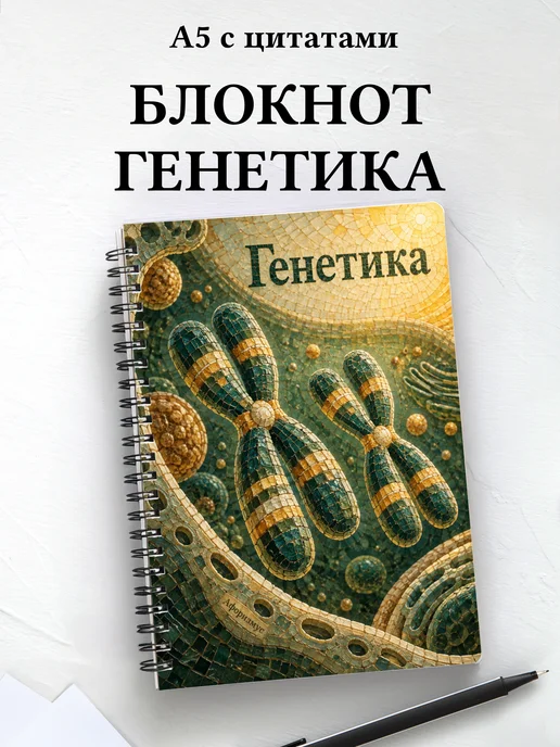 Блокнот Генетика с мотивирующими цитатами