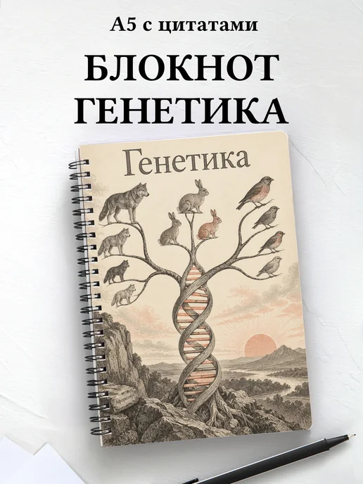 Блокнот Генетика с мотивирующими цитатами