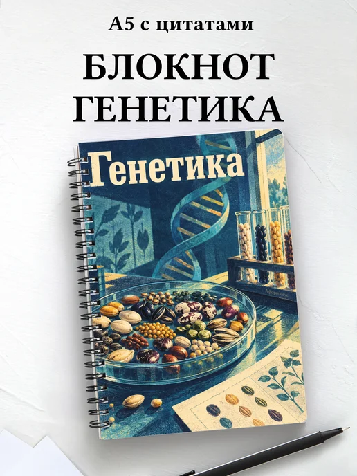 Блокнот Генетика с мотивирующими цитатами