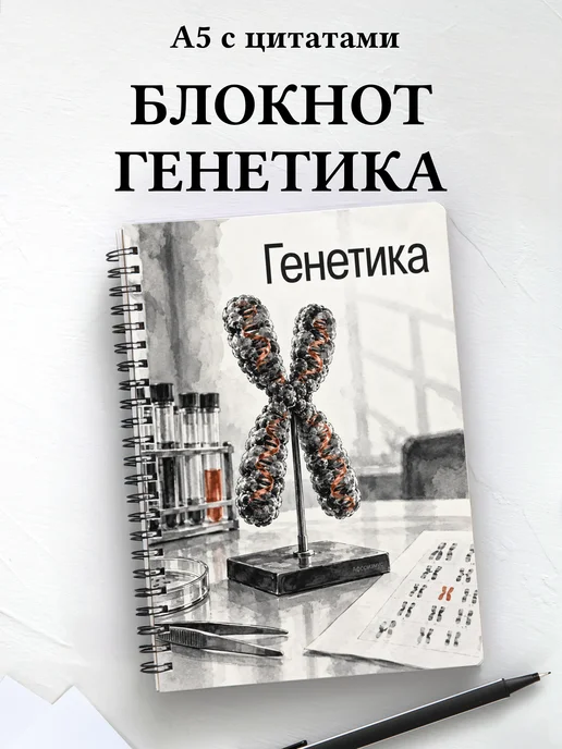 Блокнот Генетика с мотивирующими цитатами