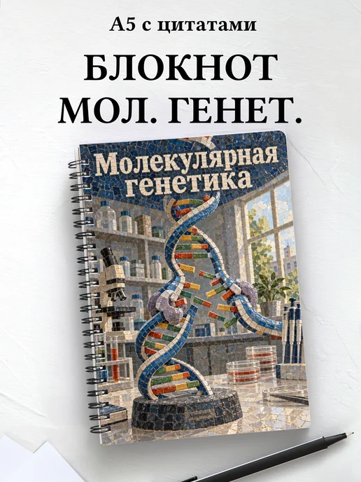 Блокнот Молекулярная генетика с мотивирующими цитатами
