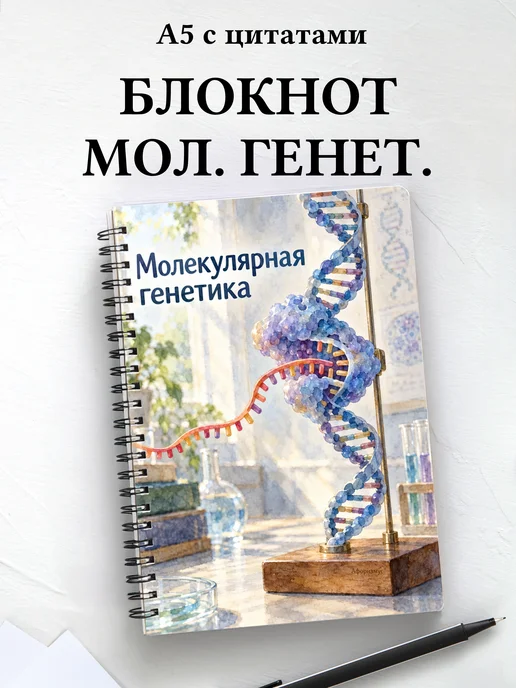 Блокнот Молекулярная генетика с мотивирующими цитатами