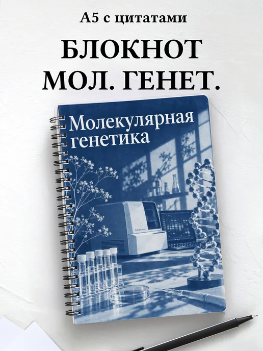 Блокнот Молекулярная генетика с мотивирующими цитатами