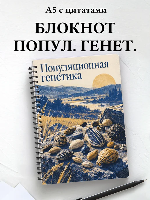 Блокнот Популяционная генетика с мотивирующими цитатами