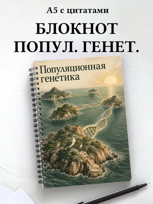 Блокнот Популяционная генетика с мотивирующими цитатами