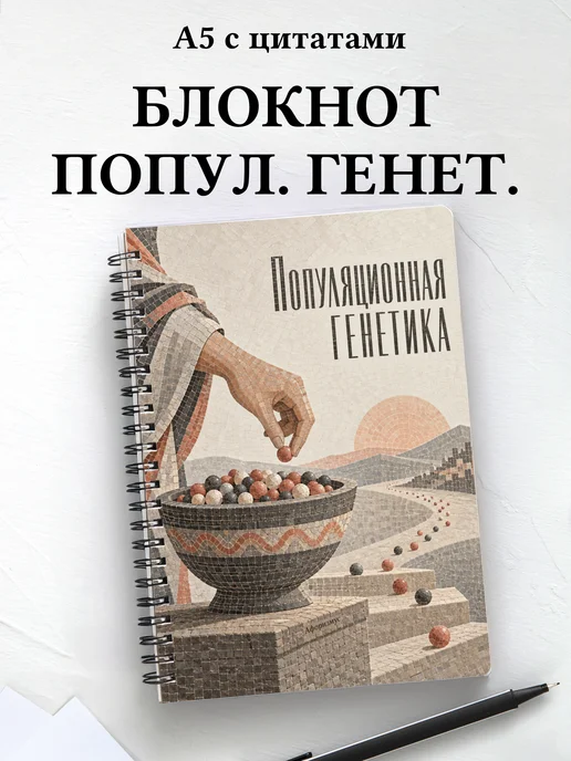 Блокнот Популяционная генетика с мотивирующими цитатами